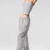 Pantalon de jogging Accolade à coupe droite délavé - Gris ciel délavé