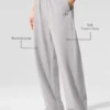 Pantalon de jogging Accolade à coupe droite délavé - Gris ciel délavé