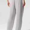Pantalon de jogging Accolade à coupe droite délavé - Gris ciel délavé