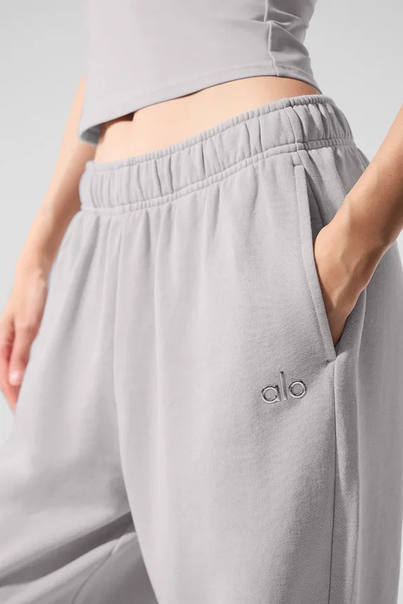 Pantalon de jogging Accolade à coupe droite délavé - Gris ciel délavé