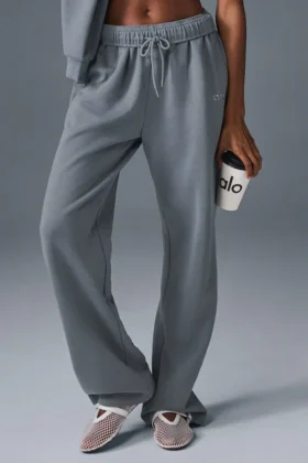 Pantalon de jogging Accolade à coupe droite - Gris acier