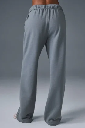 Pantalon de jogging Accolade à coupe droite – Gris acier