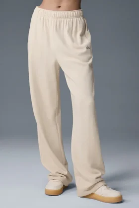 Pantalon de jogging Accolade à coupe droite - Lait d'avoine