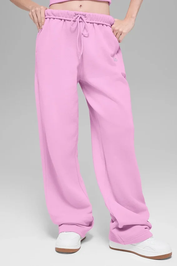 Pantalon de jogging Accolade à coupe droite - Rose bonbon