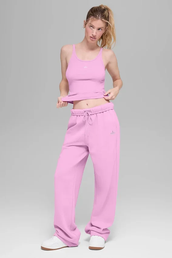 Pantalon de jogging Accolade à coupe droite - Rose bonbon