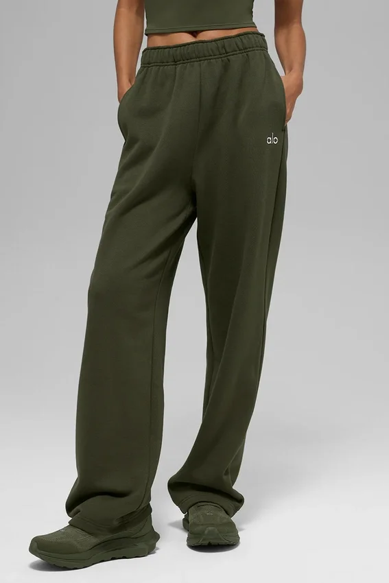 Pantalon de jogging Accolade à coupe droite - Vert olive