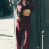 Pantalon de jogging Accolade à jambes droites - Bordeaux