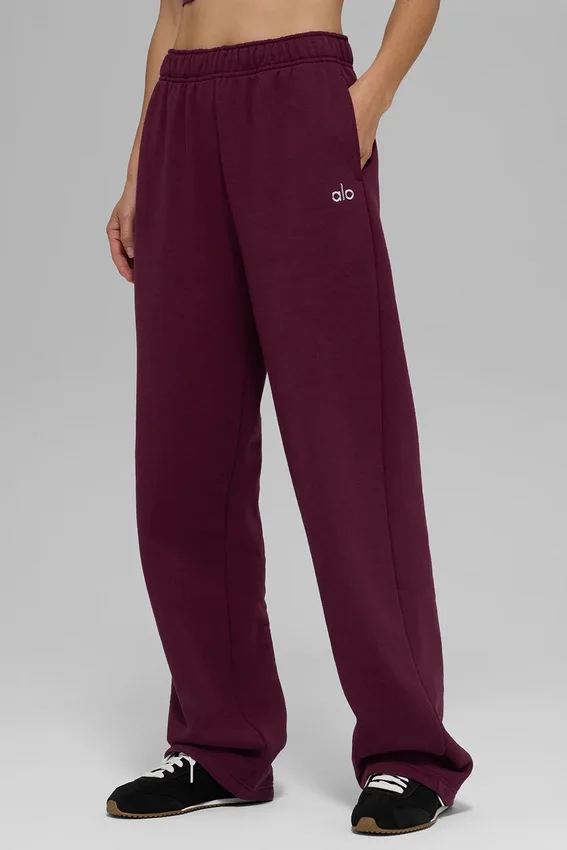 Pantalon de jogging Accolade à jambes droites - Bordeaux