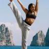 Pantalon de jogging Accolade à jambes droites - Gris chiné athlétique