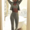 Pantalon de jogging bootcut « Sway » - Gris chiné athlétique
