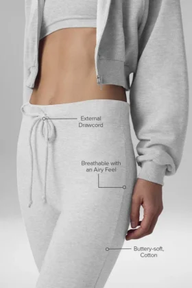Pantalon de jogging bootcut « Sway » – Gris chiné athlétique