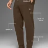 Pantalon de jogging décontracté à motif gaufré - Espresso