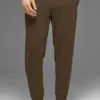 Pantalon de jogging décontracté à motif gaufré - Espresso