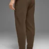 Pantalon de jogging décontracté à motif gaufré - Espresso