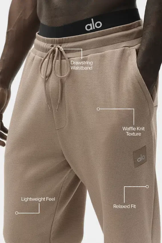 Pantalon de jogging décontracté à motif gaufré - Gravel