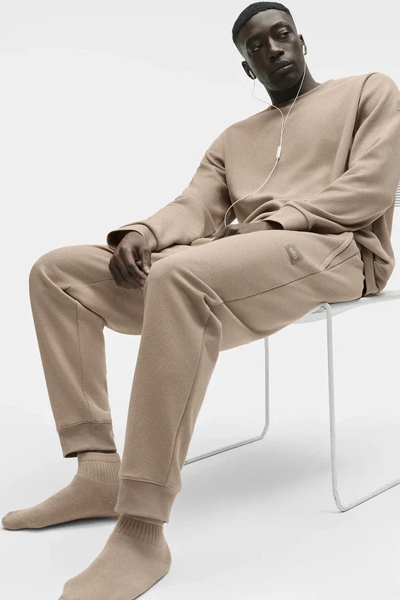 Pantalon de jogging décontracté à motif gaufré - Gravel