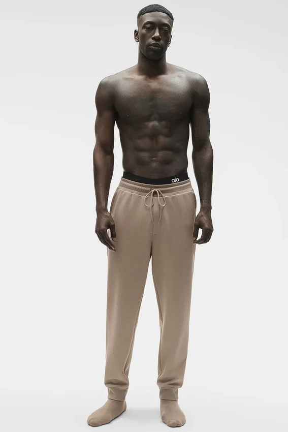 Pantalon de jogging décontracté à motif gaufré - Gravel