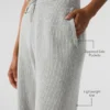 Pantalon de jogging Domain en maille côtelée - Gris chiné athlétique