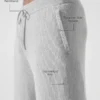 Pantalon de jogging Domain en maille côtelée - Gris chiné athlétique
