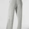 Pantalon de jogging Domain en maille côtelée - Gris chiné athlétique