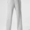 Pantalon de jogging Domain en maille côtelée - Gris chiné athlétique