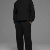 Pantalon de jogging en maille côtelée Domain - Noir