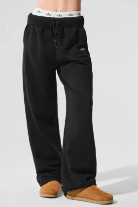 Pantalon de jogging à jambes droites Accolade – Noir