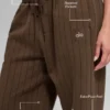 Pantalon de jogging à jambes droites à fines rayures – Fines rayures espresso