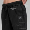 Pantalon de jogging à jambes droites à fines rayures - Noir à fines rayures