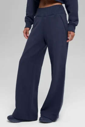 Pantalon de jogging à jambes larges Serenity - Bleu marine