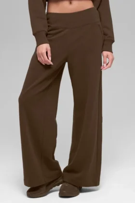 Pantalon de jogging à jambes larges Serenity - Espresso