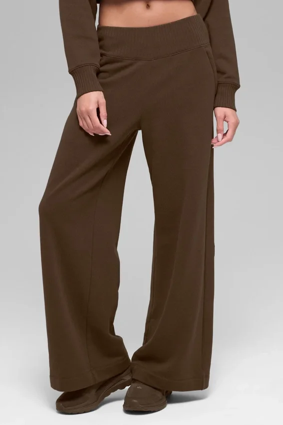 Pantalon de jogging à jambes larges Serenity - Espresso