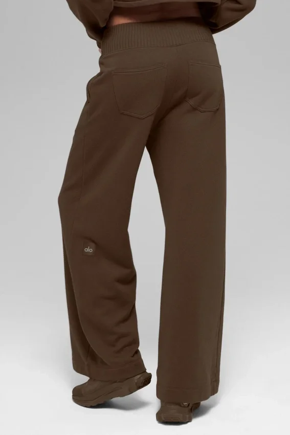 Pantalon de jogging à jambes larges Serenity - Espresso