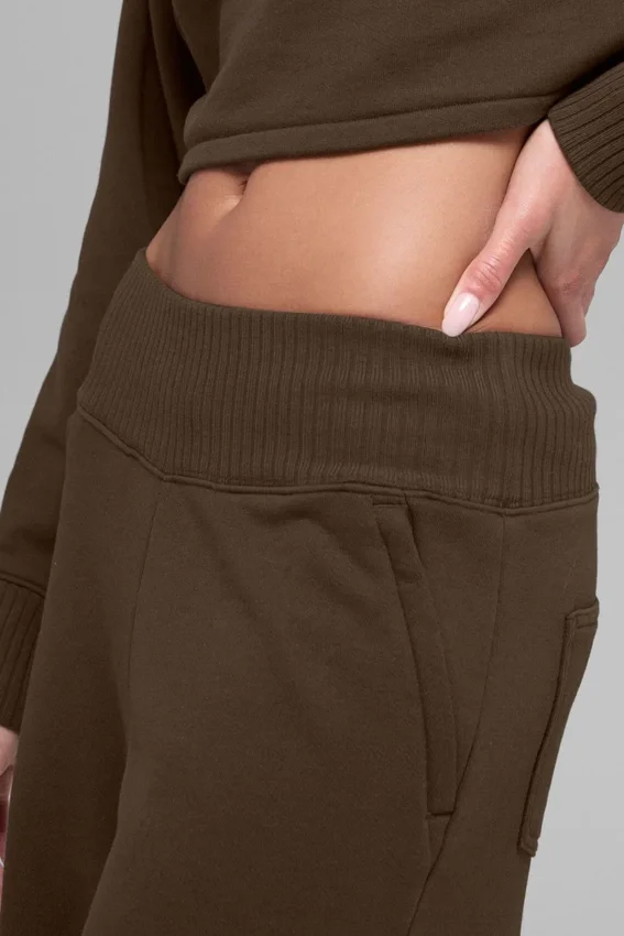 Pantalon de jogging à jambes larges Serenity - Espresso