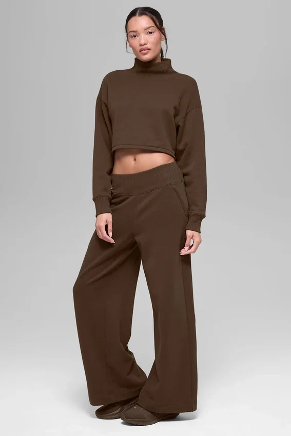 Pantalon de jogging à jambes larges Serenity - Espresso