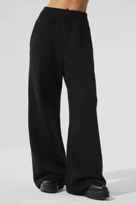 Pantalon de jogging à jambes larges Serenity - Noir
