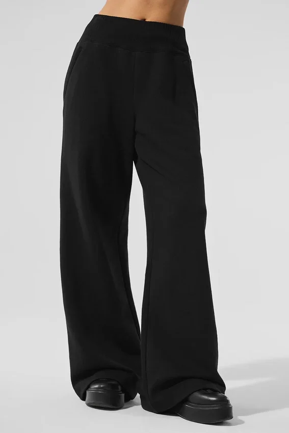 Pantalon de jogging à jambes larges Serenity - Noir