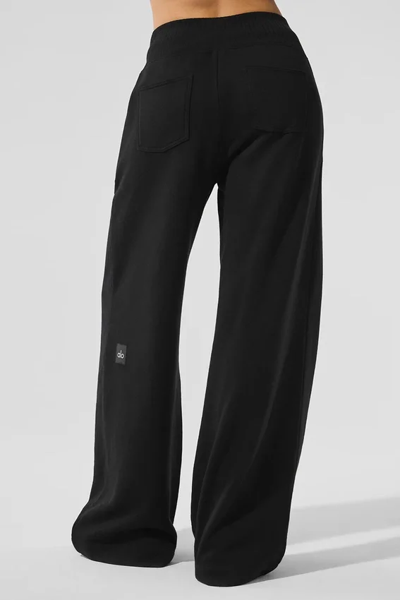 Pantalon de jogging à jambes larges Serenity - Noir
