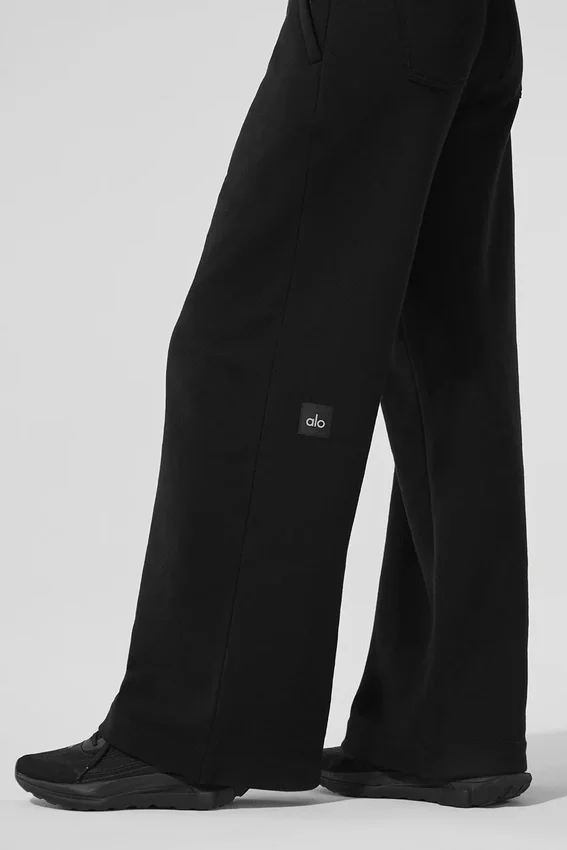 Pantalon de jogging à jambes larges Serenity - Noir