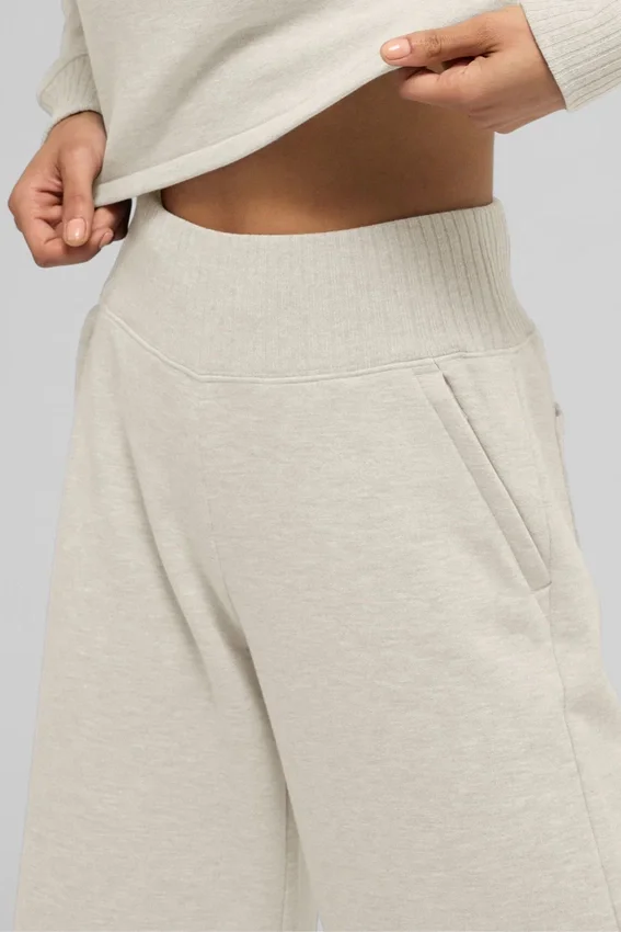 Pantalon de jogging à jambes larges Serenity - Oatmeal Heather
