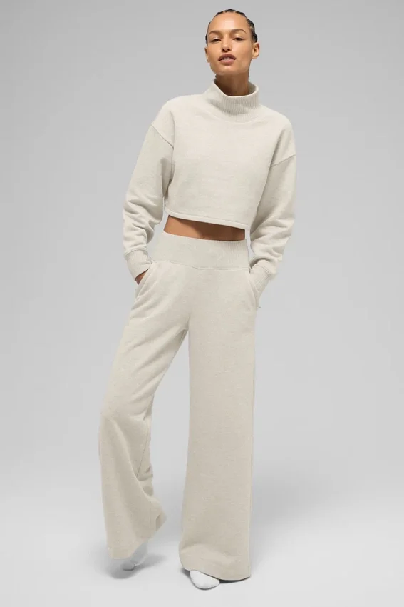 Pantalon de jogging à jambes larges Serenity - Oatmeal Heather