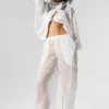 Pantalon de jogging large Sheer Game Time – Blanc