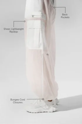 Pantalon de jogging large Sheer Game Time – Blanc