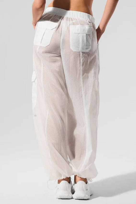 Pantalon de jogging large Sheer Game Time – Blanc