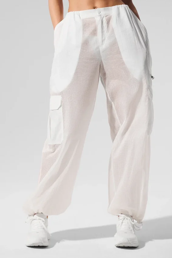 Pantalon de jogging large Sheer Game Time – Blanc