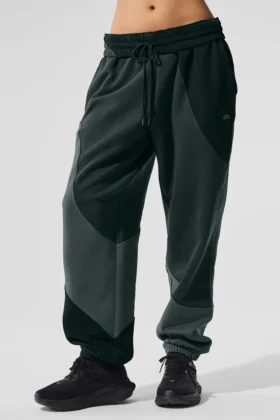 Pantalon de jogging Make Waves – Vert anthracite ton sur ton