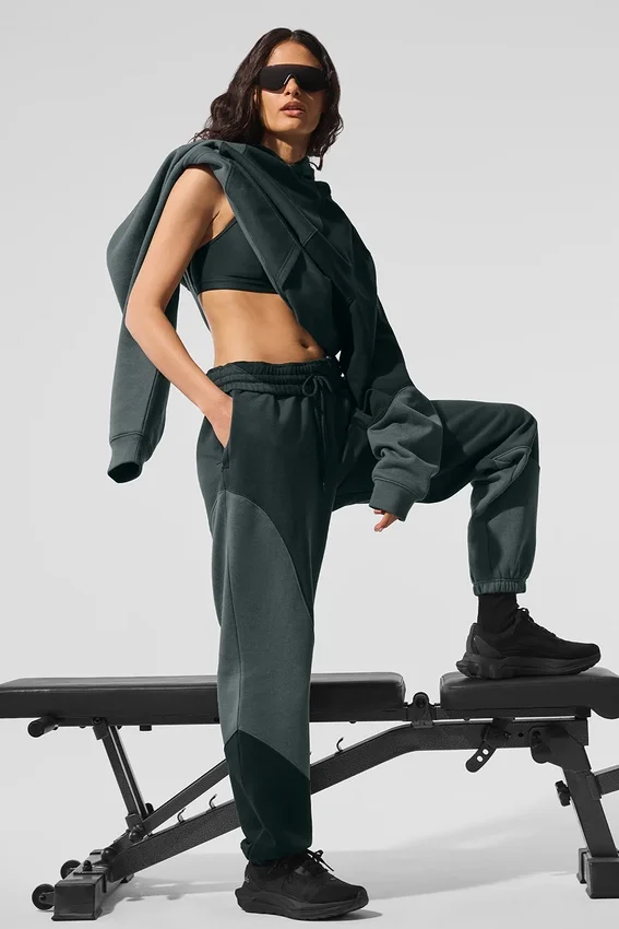 Pantalon de jogging Make Waves – Vert anthracite ton sur ton