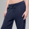 Pantalon de jogging New Class High-Waist en laine et cachemire – Bleu marine
