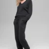 Pantalon de jogging New Class High-Waist en laine et cachemire – Noir
