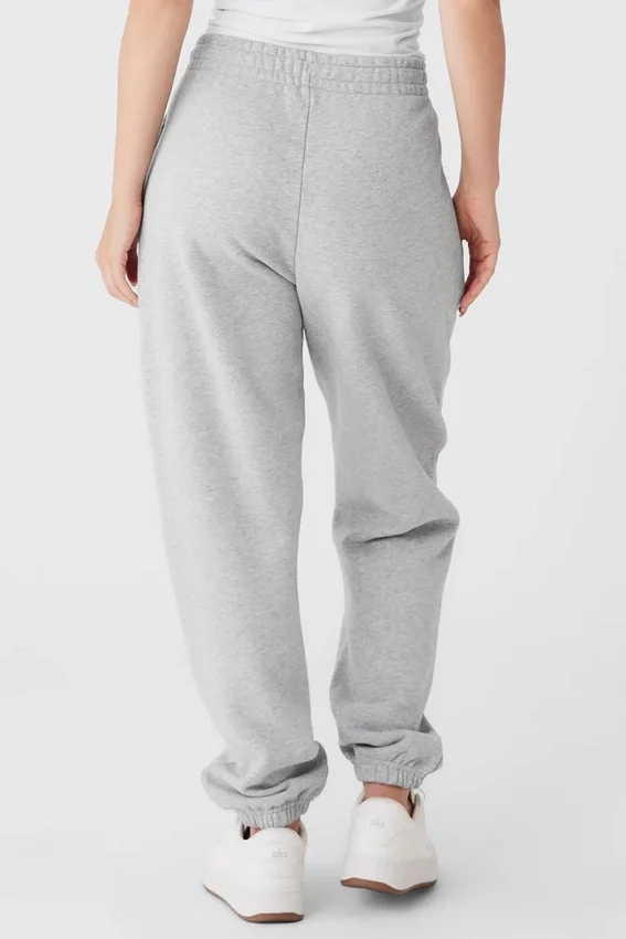 Pantalon de jogging épais Renown à revers – Gris chiné athlétique
